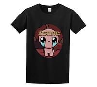 QIESHEOK The Binding of Isaac Logo Unisex 100% Cotton Short-Sleeve T-Shirts Black M