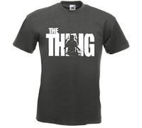 QIESHEOK The Thing John Carpenter Retro Horror Movie Unisex 100% Cotton Short-Sleeve T-Shirts Black XXL