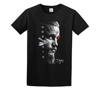 QIESHEOK Vikings Unisex 100% Cotton Short-Sleeve T-Shirts Black XXL