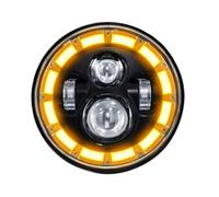 QIFANB Faro Faro Redondo De 7 Pulgadas Para Jeep Para Wrangler JK 200W 30000LM H4 Angel Eyes 6000K/3500K LED Universal