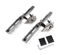 QIFANB GPS Soporte Navegación Accesorios Motocicletas,Bolsa Lateral,Soporte Navegación Teléfono,Bloque Protección,Elevador Manillar,Funda Cojín para Loncin para VOGE 300 Rally GY(Silver(Footpeg))
