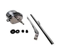QIFANB Kit Motor Limpiaparabrisas para Jeep Acero Inoxidable 12V 31X 12,5X 7 Cm, Acabado Ajustable, Hotrod Street Rod Motores Limpiaparabrisas