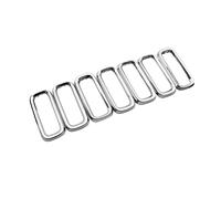 QIFHFBA Rejillas Frontales ABS Car Exterior Insert Trim Front Grille Cover Ring Decoración Pegatina para Jeep para Renegade 2016 2017 2018 2019 Accesorios Automóviles(Plata)
