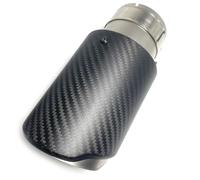 QIFHFBA Silenciador Escape 1 Uds. Tubo De Escape De Fibra De Carbono Mate De Dos Capas De Acero Inoxidable Mate con Punta De Silenciador Tubos Extremo Coche(57MM IN-89MM out)