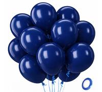 QIFU 100 Piezas Globos De Cumpleaños Colores Globos Azul Marino Grandes Redondos Helio Happy Birthday Decoracion Cumpleaños 1 Año Baby Shower Revelacion Genero Bebe De Aniversario 12 Pulgadas