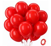QIFU 100 Piezas Globos De Cumpleaños Colores Globos Roja Grandes Redondos Helio Happy Birthday Decoracion Cumpleaños 1 Año Baby Shower Revelacion Genero Bebe De Balones Aniversario 12 Pulgadas