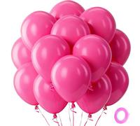 QIFU 100 Piezas Globos De Cumpleaños Colores Globos Rosa Roja Grandes Redondos Helio Happy Birthday Decoracion Cumpleaños 1 Año Baby Shower Revelacion Genero Bebe De Balones Aniversario 12 Pulgadas