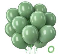 QIFU 100 Piezas Globos De Cumpleaños Colores Globos Verde Grandes Redondos Helio Happy Birthday Decoracion Cumpleaños 1 Año Baby Shower Revelacion Genero Bebe Balones De Aniversario 12 Pulgads