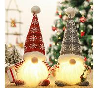 QIFU Gnomos Navideña, Paquete de 2 gnomos navideños, gnomo Sueco de Santa Claus Santa Tomte para decoración navideña del hogar, gnomos navideños para Regalos de niños