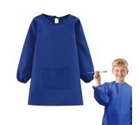 QIGHLIS Bata Pintura Niños, Delantal Infantil Pintura con Mangas y Bolsillo Grande para Niños de 7 a 11 Años, Pintura Delantal Escuela para Niña Niño