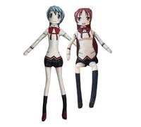 Qigmhua 2 piezas Kaname Madoka Felpa Akemi Homura Anime Twistable Figura 28 cm Miki Sayaka Cojín Relleno Suave Interesante Peluche Mochila Adorno