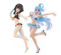 Qigmhua An Explosion On This Wonderful World Figura | Anime Swimsuit Girl Figura Megumin Y Aqua Modelo | Manga Niña Figuras Coleccionables