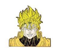 Qigmhua Broche Dio Brando | Pin de solapa JJBA Anime Badge Dio Brando Button | JJBA Cosplay Requisiten Accesorios Bolsa Decoración DIY 6,5 cm, 6.5cm, Poliéster