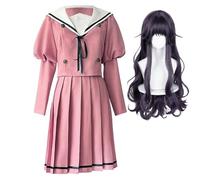 Qigmhua Kaoruko Waguri Cosplay Disfraz | Anime Cosplay Waguri-san Rosa Uniforme Juego de rol Juego completo | Disfraz de mujer para baile de máscaras Halloween
