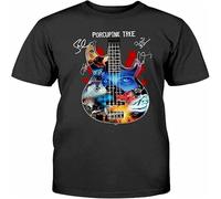 QIGUAN HUANN Porcupine Tree Guitar Signature T-Shirt Funny Father Day MenBlack
