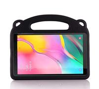 QIHANG Funda Infantil Samsung Galaxy Tab A 10.1 T510 T515, Carcasa Niño Antigolpes con Asa Suave Soporte Plegable, Funda Bebé Ligera para Samsung Galaxy Tab A 10.1 T510 T515 (Negro)