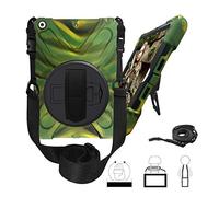 QIHANG iPad Mini 1/2/3 - Carcasa de Silicona, iPad Mini 1/2/3 Case, 3 Capas Heavy Duty Soft Silicona Hard Bumper Case Soporte + Correa de Mano + Correa antigolpes Carcasa Camuflaje