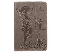 QIHANG Smart iPad Mini 1/2 / 3/4 / 5 Funda, Ultra Slim Cartera Carcasa PU Piel Sintética con Función de Stand y Auto-Sueño/Estela para iPad Mini 1/2 / 3/4 / 5 (Gris)
