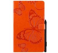 QIHANG Smart Samsung Galaxy Tab A 10.1 T510 T515 Funda, Ultra Slim Cartera Carcasa PU Piel Sintética con Función de Stand y 3 Ranuras de Tarjeta para Samsung Galaxy Tab A 10.1 T510 T515 (Naranja)