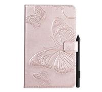 QIHANG Smart Samsung Galaxy Tab A 8.0 P200 P205 Funda, Ultra Slim Cartera Carcasa PU Piel Sintética con Función de Stand y 3 Ranuras de Tarjeta para Samsung Galaxy Tab A 8.0 P200 P205 (Oro Rosa)