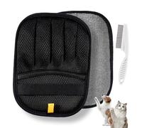 Qihangfu Guantes de pelo de gato para depilación de mascotas, reutilizables, para gatos y perros, guantes electrostáticos para aseo de mascotas, muebles, alfombras, coche, sofá