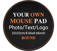 QIHENGPLUS Alfombrilla de Ratón con Foto Personalizada, Alfombrilla de Escritorio con Bordes Cosidos Personalizados con Su Imagen y Texto, Regalos Creativos con Logotipo de 22x22 cm