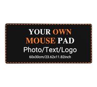 QIHENGPLUS Alfombrilla de Ratón con Foto Personalizada, Alfombrilla de Escritorio Grande con Bordes Cosidos Personalizados con Su Imagen y Texto, Regalos Creativos con Logotipo de 60x30 cm