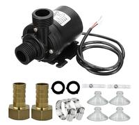 QIHRUIA Bomba Sumergible De Motor Sin Escobillas De CC con Núcleo De Eje De Cerámica, Pequeña Bomba De Refuerzo, Fuente De Agua Refrigerada por Roca, Bomba De Bajo Ruido,Black Bare Wire 12v