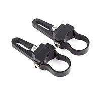 Qiilu 1" - 3" Tubo de aluminio Bull/Roll Bar Abrazaderas de montaje Soporte Holder LED Car Truck Off Road Luz de trabajo(2.5")