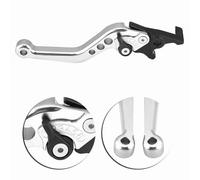 Qiilu 1 par Freno de Mano para Moto Palanca de Freno de Disco Doble CNC de Embrague Manija Aleación de Aluminio Universal Motocicleta Modificaciónd e Palanca de Freno de Doble Disco (plata)