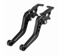Qiilu 1 par Freno de Mano para Moto Palanca de Freno de Disco Doble CNC de Embrague Manija Aleación de Aluminio Universal Motocicleta Modificaciónd e Palanca de Freno de Doble Disco (Negro)
