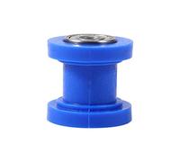Qiilu 10mm Chain Roller Slider Tensor Rueda guía Pit Dirt Mini Bike Moto AtV(azul)