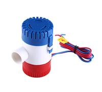 Qiilu 1100 GPH 12V Bomba sumergible de bomba de achique de agua marina eléctrica para barco de yate