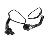 Qiilu 2 piezas 7/8 pulgadas Guidon Moto Universal Espejo universal, espejos universales Espejos con lentes de aluminio Motocicleta