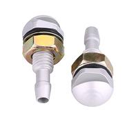 Qiilu 2 piezas Universal Boquilla de la lavadora del rociador del Parabrisas delantero Aleación de aluminio para Auto(plata)