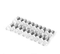 Qiilu 20Pcs T11 T4W BA9S H6W 1895 Convex 1LED Auto LED blanco tablero de luz Bombilla
