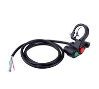Qiilu 22 mm (7/8 ") motocicleta manillar interruptor faro señal de giro cuerno de encendido/apagado botón pulsador