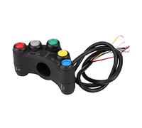 Qiilu 22mm 12V Interruptor del manillar de motocicleta Luz delantera ENCENDER/APAGAR la luz de niebla