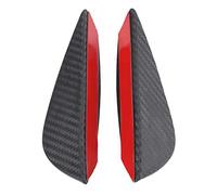 Qiilu 4Pcs ABS Universal Fibra de Carbono Parachoques Delantero Parachoques Lip Spoiler Canards Trim Kit