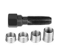 Qiilu 5 piezas Kit de reparación de rosca de la bujía de encendido Acero carbono con inserciones para 14mm Bujías de encendido de reparación