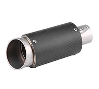 Qiilu 51mm Silenciador de escape de la motocicleta，51 Calibre Motocicleta Modificación Tipo universal AR Párrafo corto Placa de carbono Fibra de carbono Tubo de escape