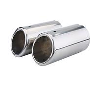 Qiilu acero inoxidable Tubo de escape, 1 Par de Tubos de cola de escape del coche Consejos silenciador