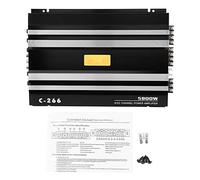 Qiilu Amplificador de Audio estéreo para automóvil, Amplificador de Potencia del Altavoz del Amplificador de Audio estéreo del camión Universal de 12V 5800W
