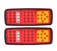 Qiilu Auto Bloques de luz trasera, 1 par de luces LED de señal de Luz trasera de marcha atrás para camión de remolque de 12 V