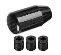 Qiilu Auto palancas de cambio, coche modificado fibra carbono cabeza transmisión manual botón palanca cabeza onda palo botón cambio