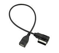 Qiilu Cable Adaptador USB Auxiliar, Interfaz de música USB AMI MMI AUX Adaptador de Cable MP3 Interfaz de música Cable Adaptador USB AMI para A3 S4 S5 S6 A8