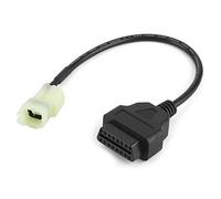 Qiilu Cable de diagnóstico de Motocicleta de 4 Pines, OBD2 a 4 Pines Cable Adaptador de diagnóstico Piezas de detección de fallas de Motocicleta aptas para Motocicletas o similares