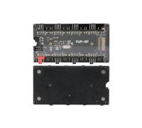 Qiilu Case Fan Controller Hub, 2-in-1 Wireless PWM+ARGB Remote Control