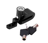 Qiilu Dispositivo antirrobo de seguridad para freno de disco para motocicleta, scooter, con soporte de montaje (negro)