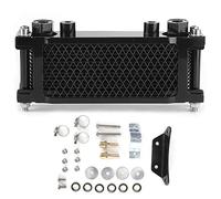 Qiilu Enfriador de Aceite del Motor, Enfriador de Aceite del Motor Kit de radiador de enfriamiento Universal Apto para Monkey Car Off-Road ATV Motocicleta de 4 Ruedas